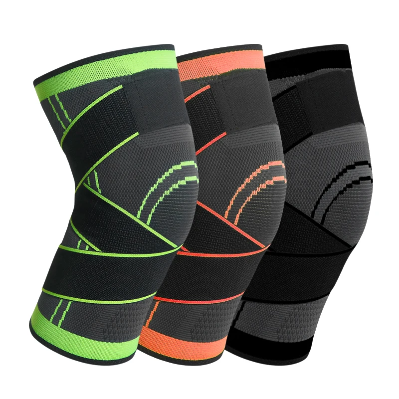 

High Elasticity Customizable Knitted Anti-slip Fitness Knee Support Sports Knee Brace Compression Knee Sleeve