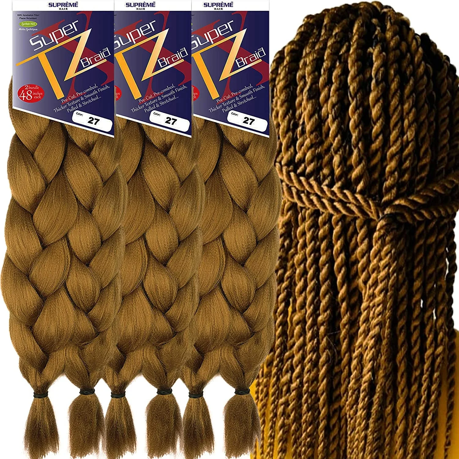 

private label hot water setting 58 colors different length pre stretched layered end braiding hair in stock