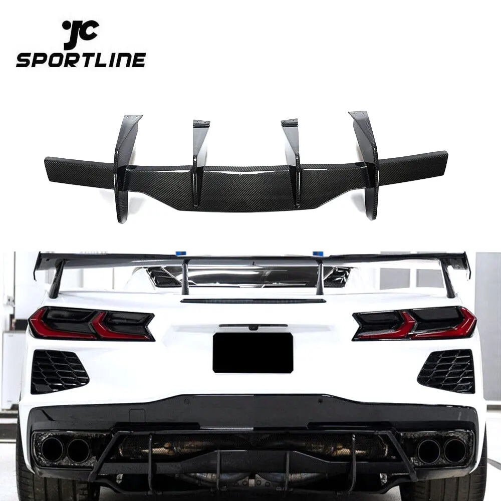 

REAL CARBON FIBER Rear Bumper Diffuser Lip for Chevrolet Corvette C8 Stingray 2020 up