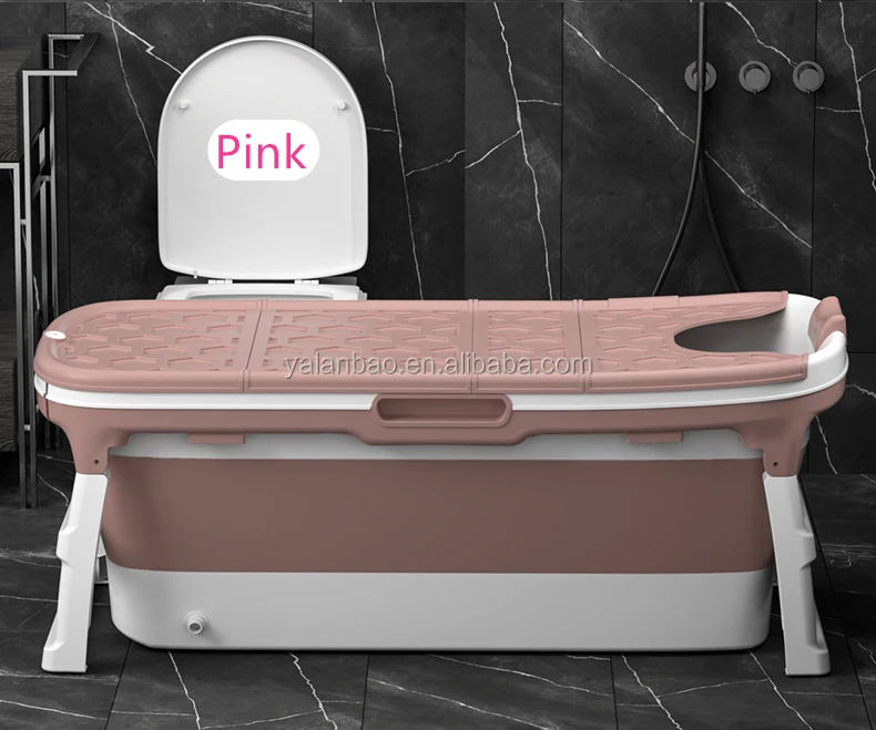 
indoor plastic PP freestanding portable foldable bathtub for adult in 2020 