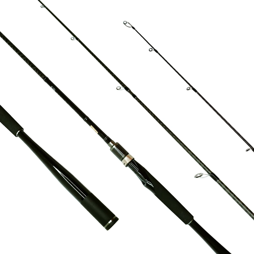 Newbility rod factory 2.1m 2.4m 2.28m 30T+40T Fuji K guide carbon handle spinning casting fishing rods, Black