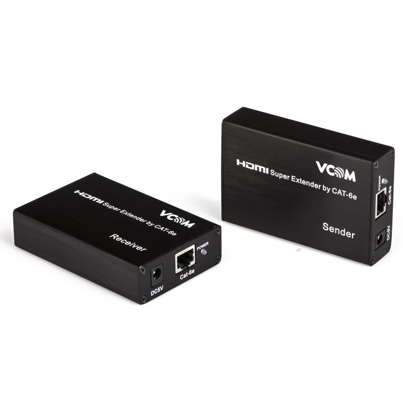 

VCOM New Arrivals 4K Cat5 Cat6 to RJ45 LAN Extension Stable Signal RX TX HDMI RJ45 Extender with power indicator