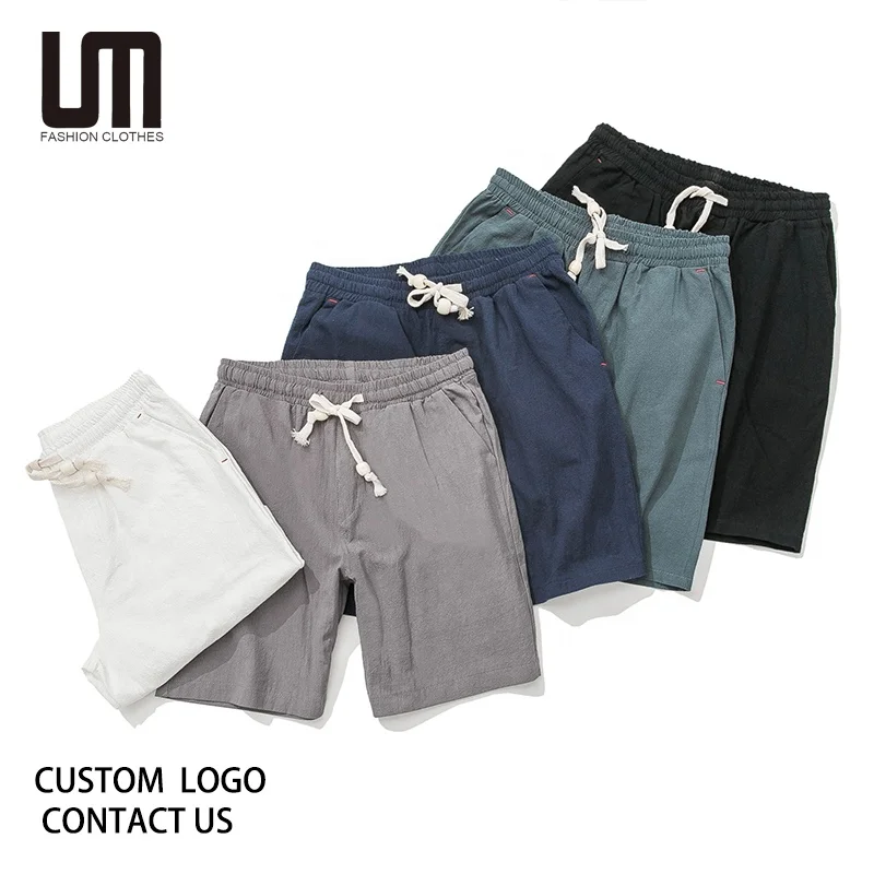 OEM Custom Logo Printed Summer Men Casual Comfortable Drawstring Breathable Plus Size Shorts