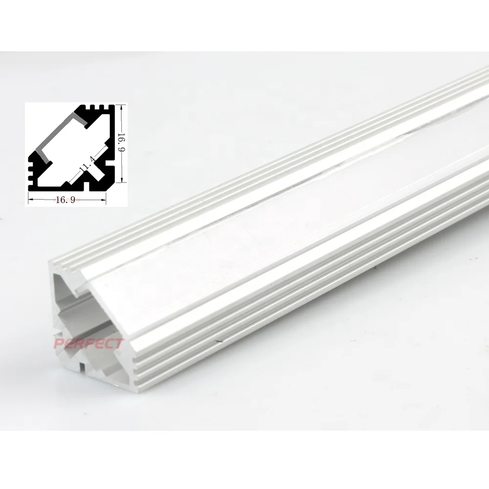 Extruded aluminum profile  for LED strip light with pc cover