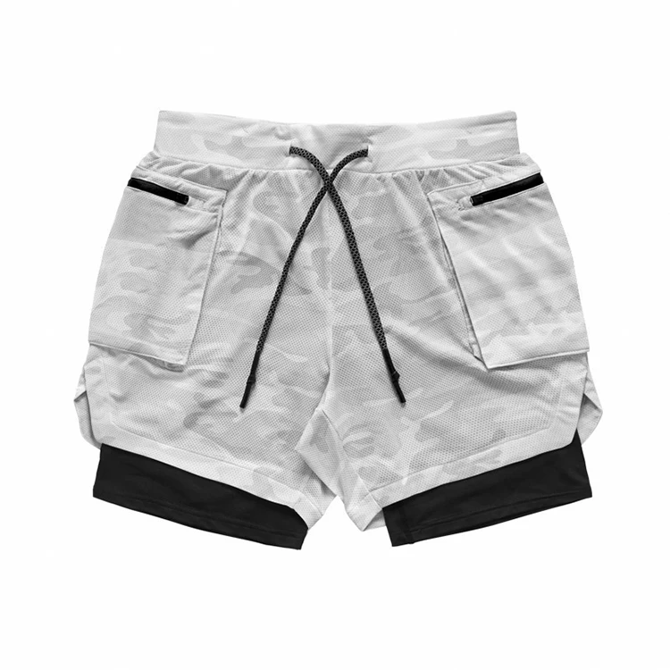 

P29 Manufacture Custom 2 in 1 Gym Sports Running Short Pant With Inner Pocket Bodybuilding Mens Workout Shorts With Liner