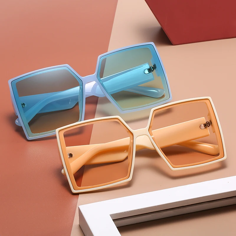 

EUGENIA Square Oversized Glasses Fashion Custom Sunglasses UV Oversized Gafas De Sol Hombre Sunglasses