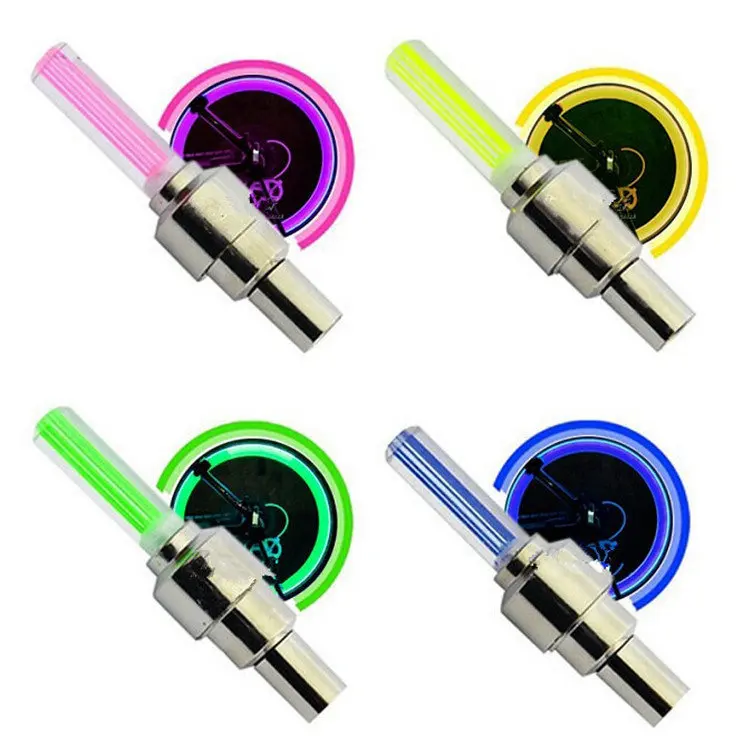 

Colorful LED Flash Car Bike Bicycle Motorbicycle Wheel Valve Light Wheel Light Tire, Yellow.green.pink.blue