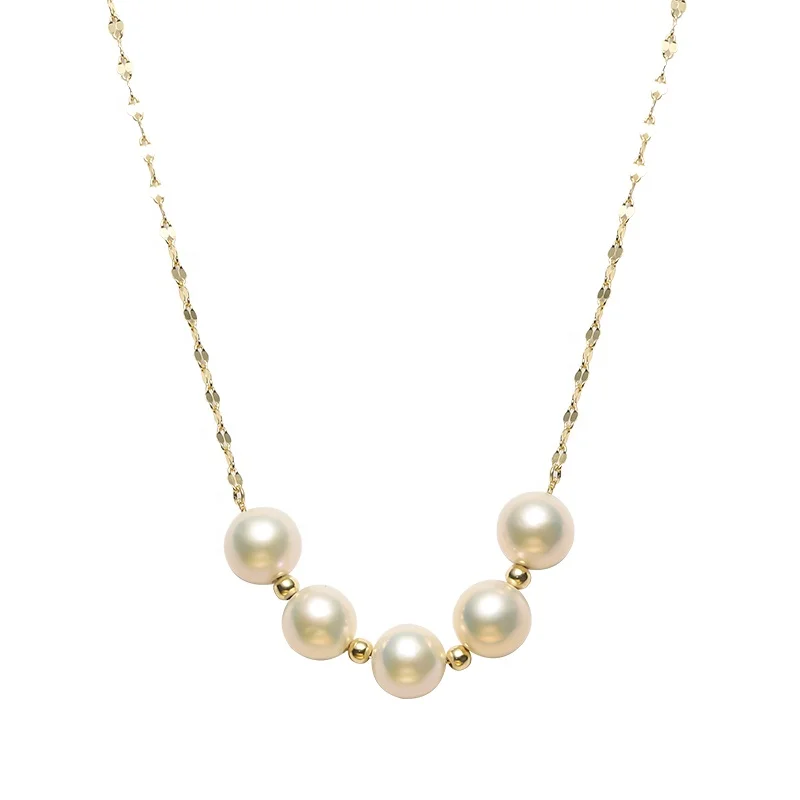 

Classic Design Diamond 925 Sterling Silver  Freshwater Pearls Jewelry Pearl Necklace, White
