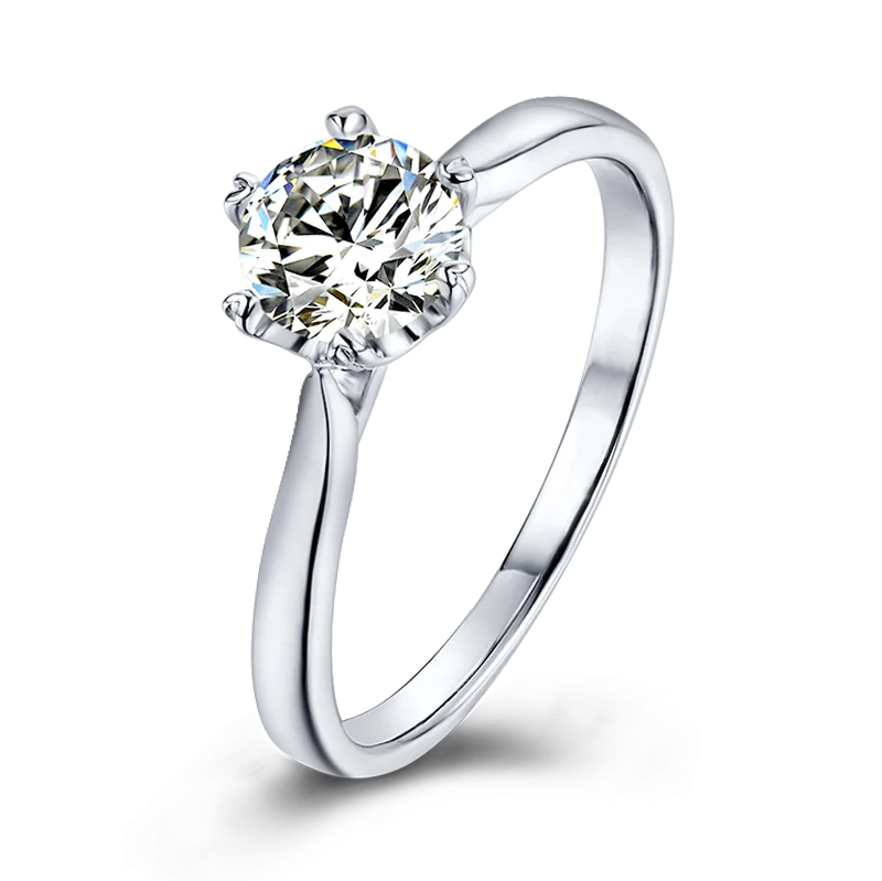 

High-Grade Moissanite Diamond Ring Classic Women Wedding Party Engagement Anniversary Ring