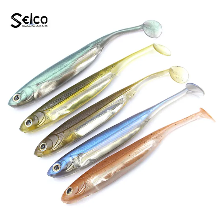 

Selco Soft Lures Fish Swimbait Double Tail Two Tail Soft Lure Bass Trout Walleye Crappie Big Vib Swimbait Lure Soft