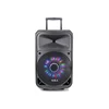 wireless PA active 15 inch BT portable trolley rechargeable speaker for flash light