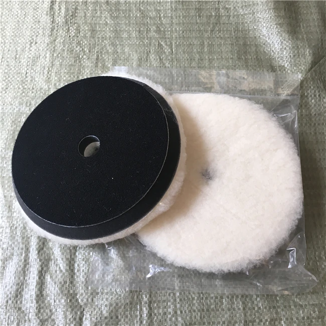 

OEM 100% wool material auto polishing japan lamb wool pad With Hard Plate