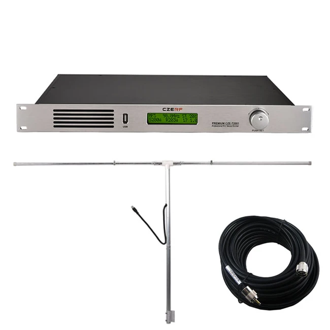 

200watt 12km Fm Broadcast Transmitter+Dipole Antenna+Cable Set Radio Transmitter FM Broadcast