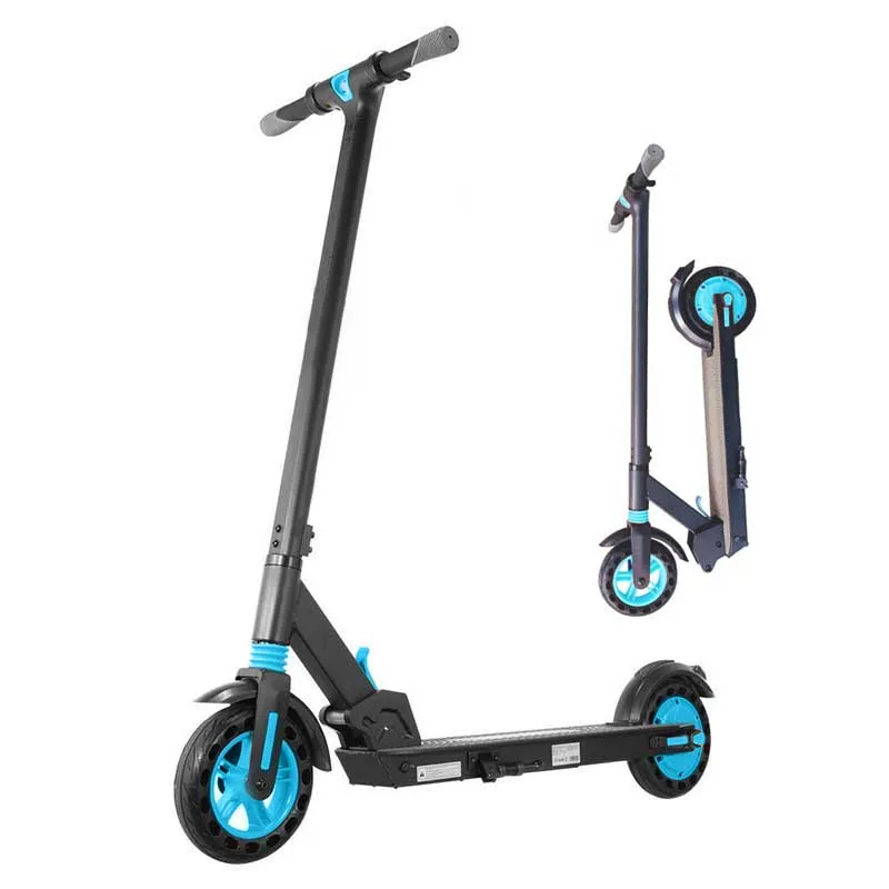 

8inch Kick 350w Two Wheel Stand Up Scooter Eu Warehouse 36v Folding Electric Scooter, Black
