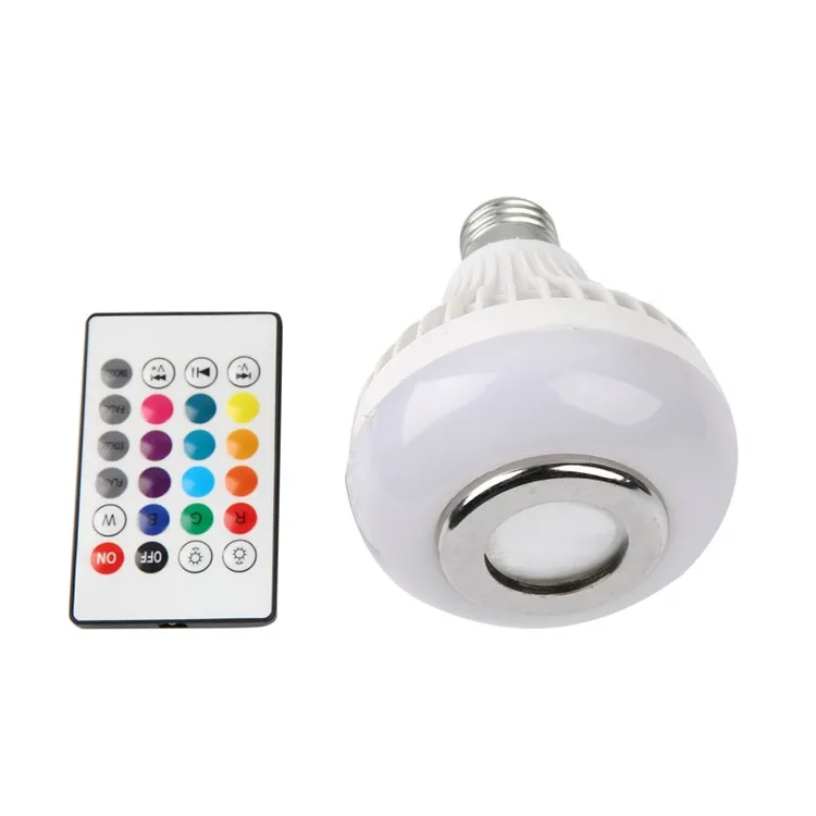 Hot selling office home ktv e27 remote control led bluetooth light bulb