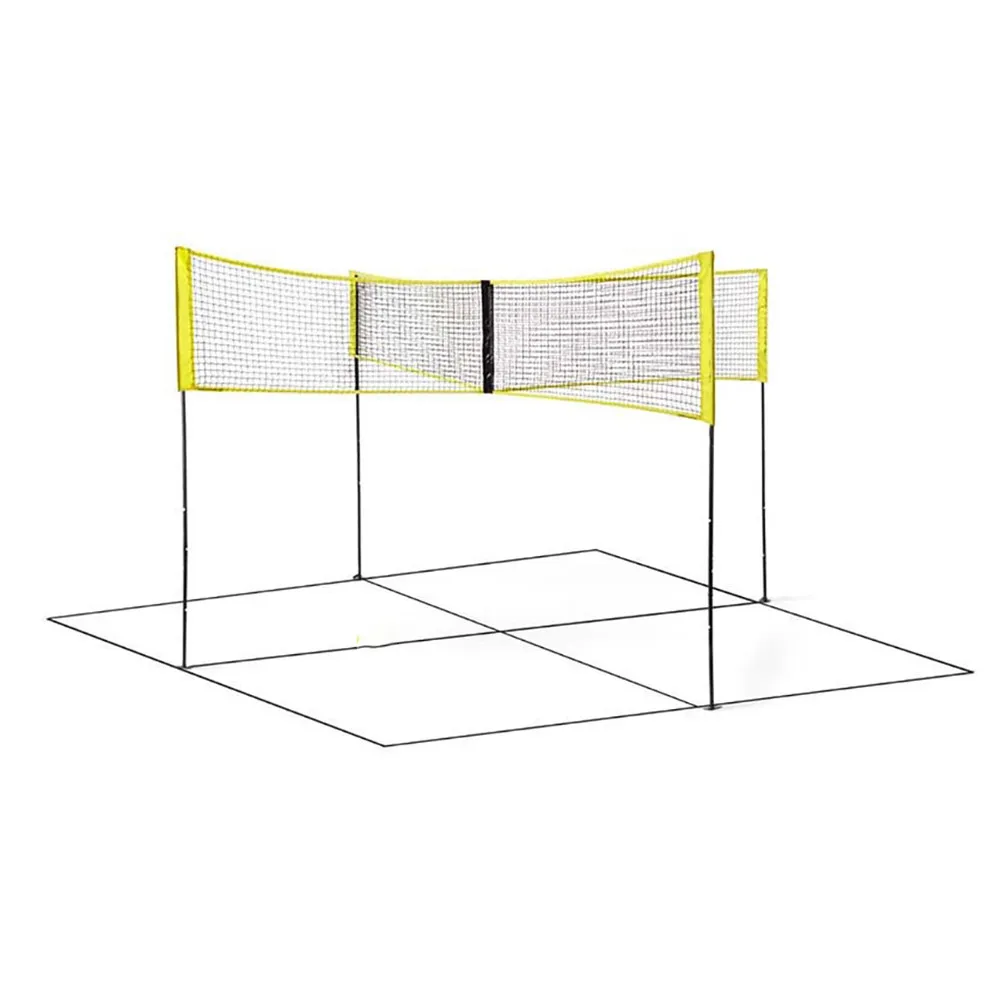 

Sports Four Square Volleyball Net Portable Training Net with Pole for Beach Outdors
