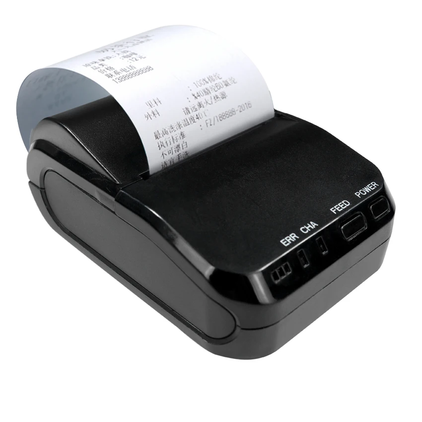 

PT-58S Wireless Receipt Printer 58mm 2inch Portable Mini Bill Printer For supermarket receipts