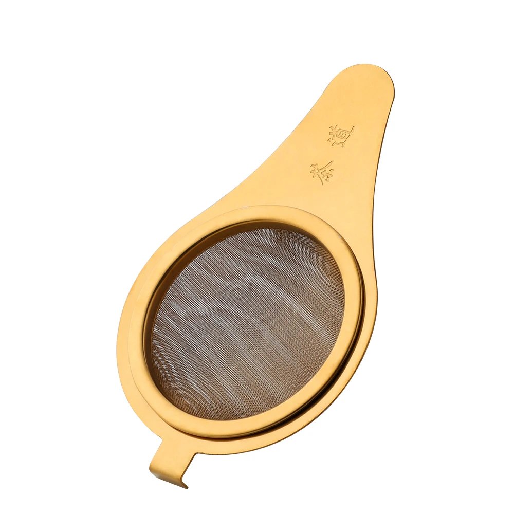 

Household Mesh Tea Strainer Metal Golden Titanium Color Mesh Tea Strainer Stainless Steel Tea Sieve, Silver/gold/rose gold/black/purple/blue/rainbow no.0/rainbow no.3