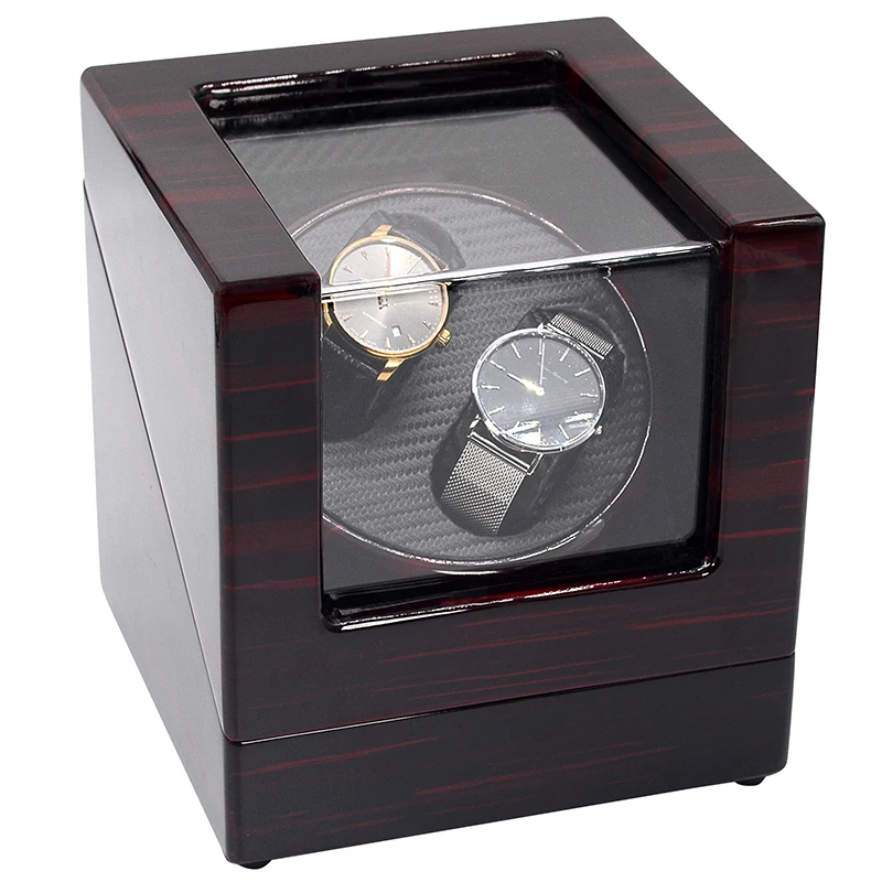 

Luxury Custom Wooden Led Watch Winder Safe Box Wholesale Double Slot Automatic Oem Mabuchi Motor Mechanical Watch Winder