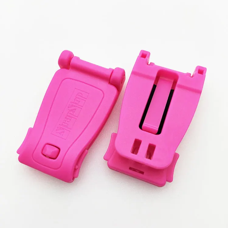 

Customized plastic baby car seat belt buckle, Black, pink