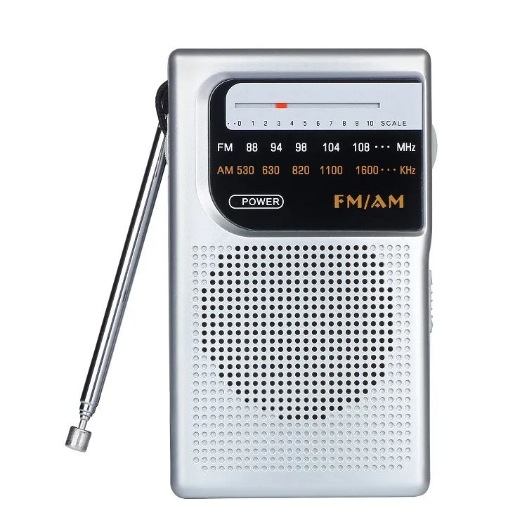 

2020 Amazon hot sale 926 Portable radio High Sen sitive Mini Pocket Radio fm am two bands radio, Black, silver white
