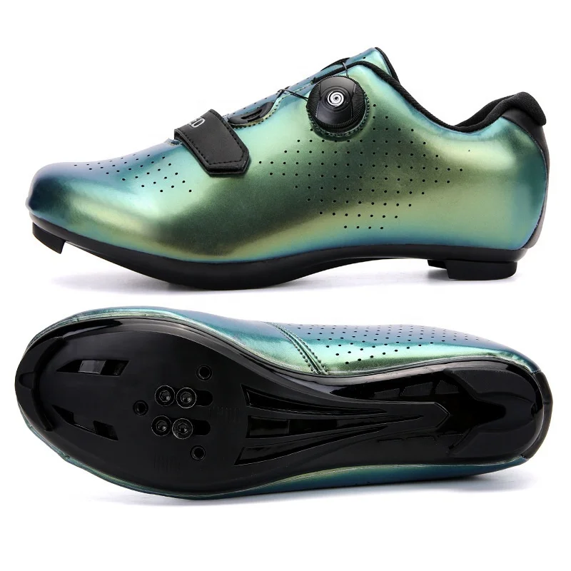 

2021 Manufacturer custom breathable professional sports men's and women's road racing bicycle shoes with locks, Black