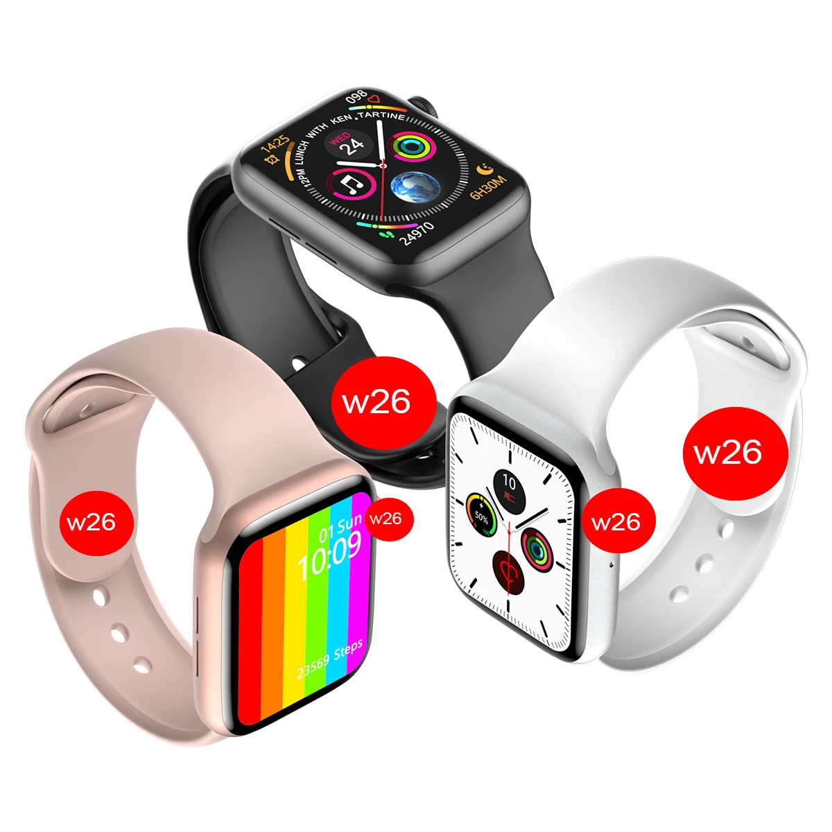 
IWO BT Call w26 smartwatch waterproof 1.75 inch ECG series 6 5 body temperature reloj smart bracelet 44mm W26 smart watch 