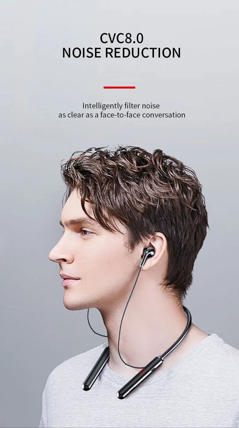 Magnetic 5.0 Ear Neckband Wireless Earphone