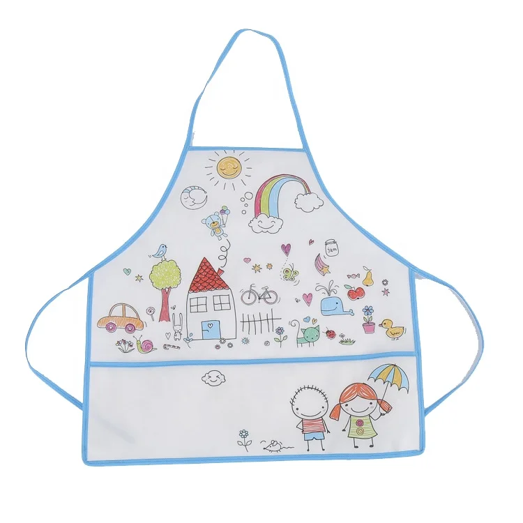 
Children coloring painting non woven apron for DIY 