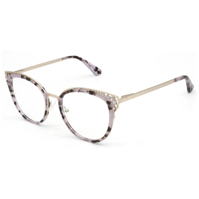 

High-quality Acetate metal combination Glasses Frame Women Eyeglasses Optical Eyewear