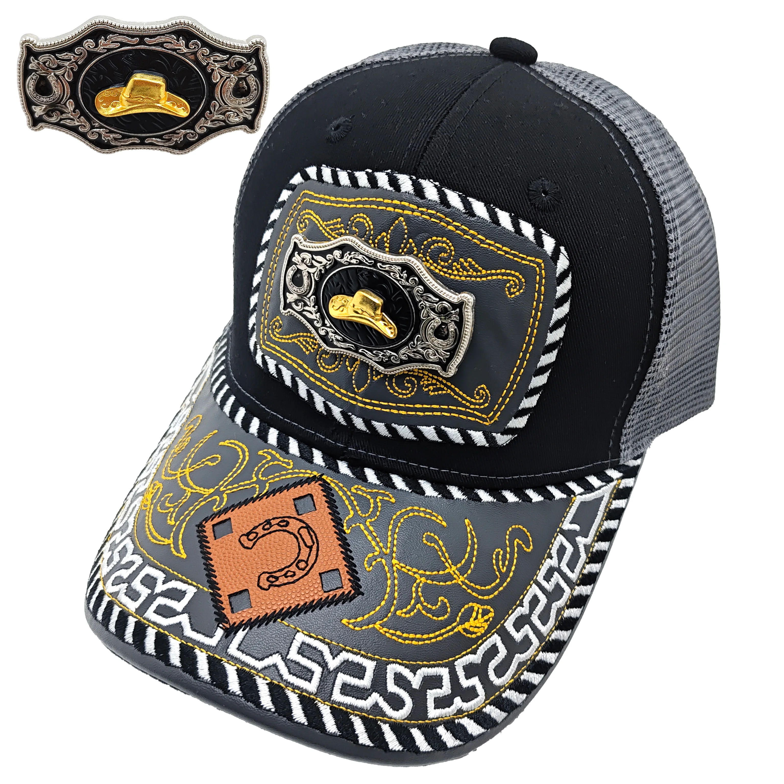Western Metal 3D Logo Snapback Ball Cap