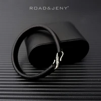 

Wholesale leather bracelet men with 925 sterling silver jewelry men bracelet