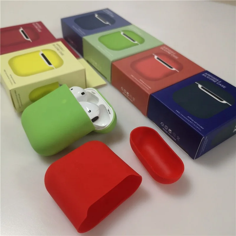

Solid Color Skin Full Protective Silicon Cover Case for AirPod 1 2