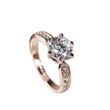 

High Grade Fashion Gold Jewelry Zircon Rose Gold Ring For Women