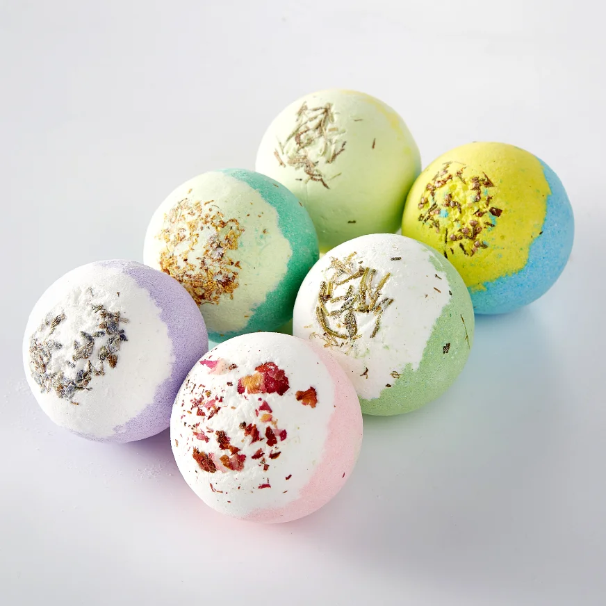 

B07 Natural organic bath bomb set boxes with packaging, Customized
