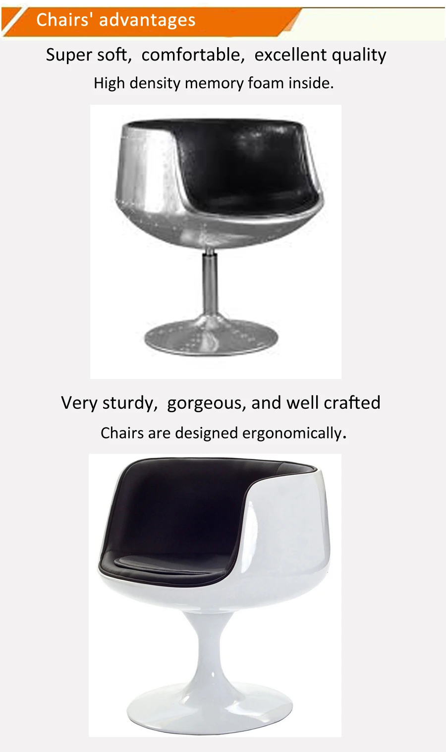 Luxury Restaurant Cup Shaped Design Leisure Swivel Cheap Dining Chairs