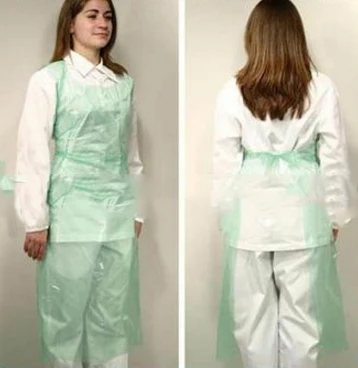 制造商生产的廉价一次性塑料围裙
