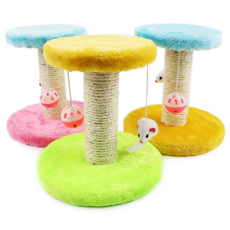 

Cat Scratching Post Easy Style Cat Tree Condo Furniture Kitten Activity Tower Pet Kitty Play House with Sisal Covered Scratching