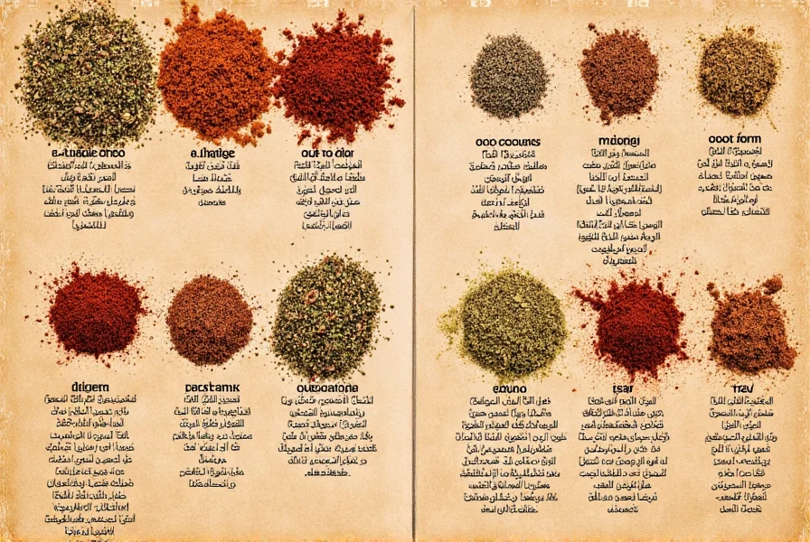 Baharat spice in a clear jar