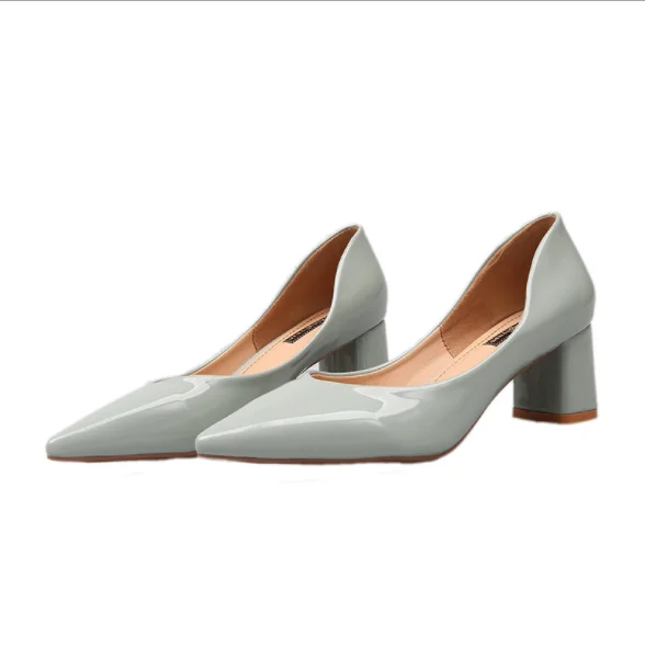 

UP-0967J Women Shoes 2020 Office Lady Square Heel Shoes