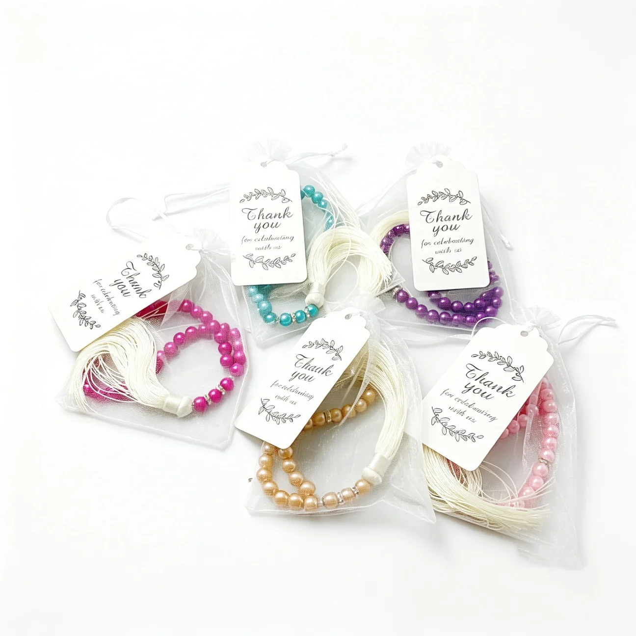 33 Plastic Pearl Prayer Beads Bracelet with Tassel for Meditation Home Decor and Daily Wear Ornament and Daily Matching