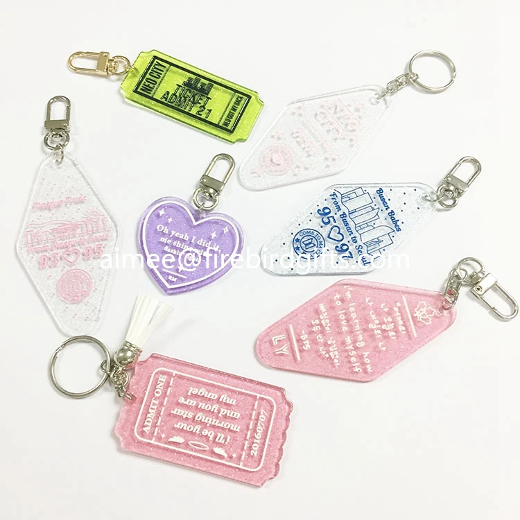 Custom Ticket Rhombic Enamel Colored Engraved Glitter Acrylic Keychain Buy Acrylic Ticket Rhombic Keychain Colored Acrylic Keychain Engraved Acrylic Keychain Product On Alibaba Com