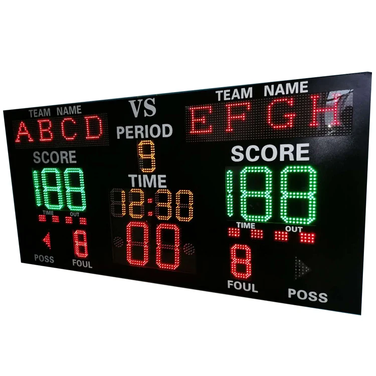 Factory Prices Wall Mounted Electronic Basketball Scoreboard With Shot