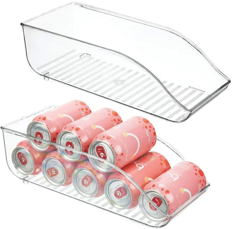 

Clear stackable plastic kitchen fridge storage organizer drawer box refrigerator food container boxes bins for Refrigerator, Transparent
