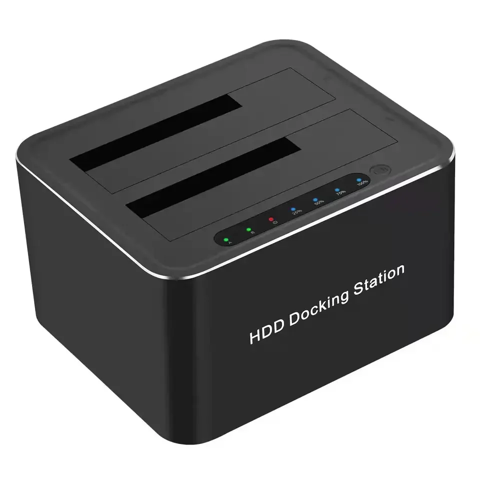 

Multi Function 2 Bay External HDD Docking Station 2.5 3.5 inch SATA USB 3.0 Hard Drive Enclosure