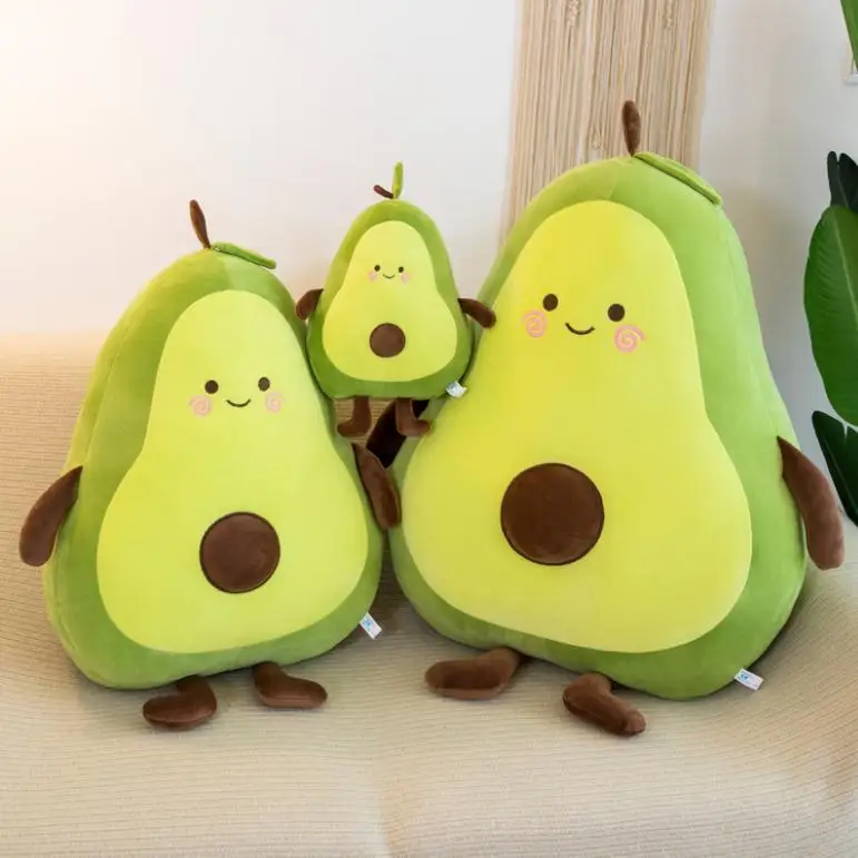 14 Inch Stuffed Animal Avocado Plush Toys Custom Soft Kawaii Food ...