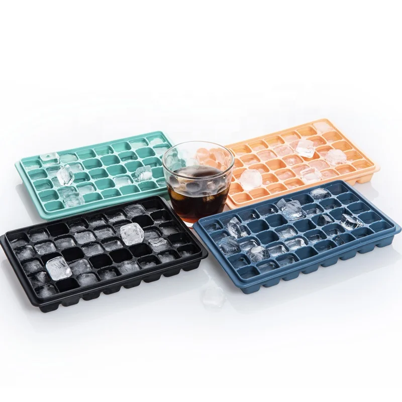 

Amazon hot selling custom logo 40 cavities large silicone ice tray molds with lids, According to pantone color