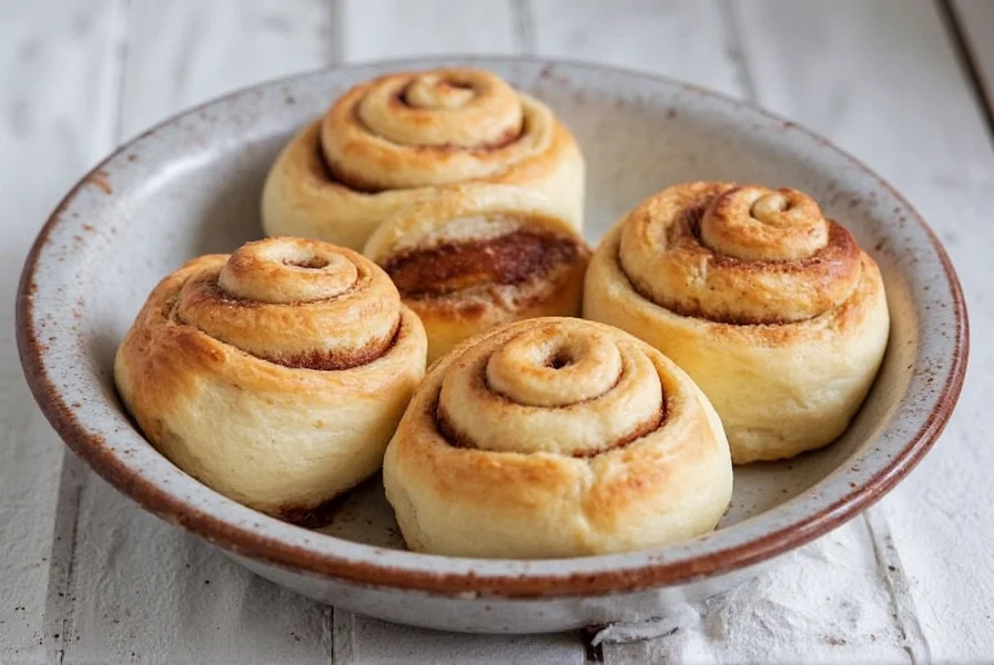 Step-by-step visual guide showing Claire Saffitz cinnamon roll dough preparation, rolling technique, and final baked product with cream cheese frosting