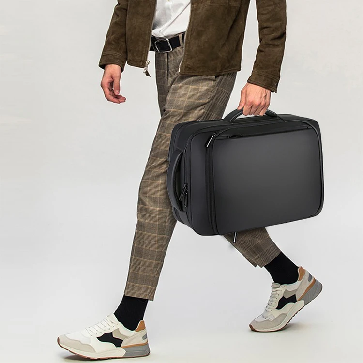 

New custom shoulder bag leather membrane waterproof large capacity business computer bag USB charging leisure latop backpack, Customize
