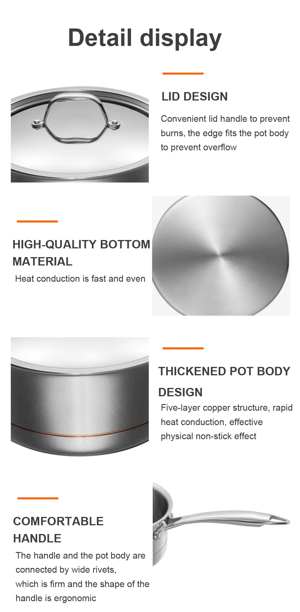 Luxury 13pcs 5layer Copper Stainless Steel Cookware Set Buy Copper